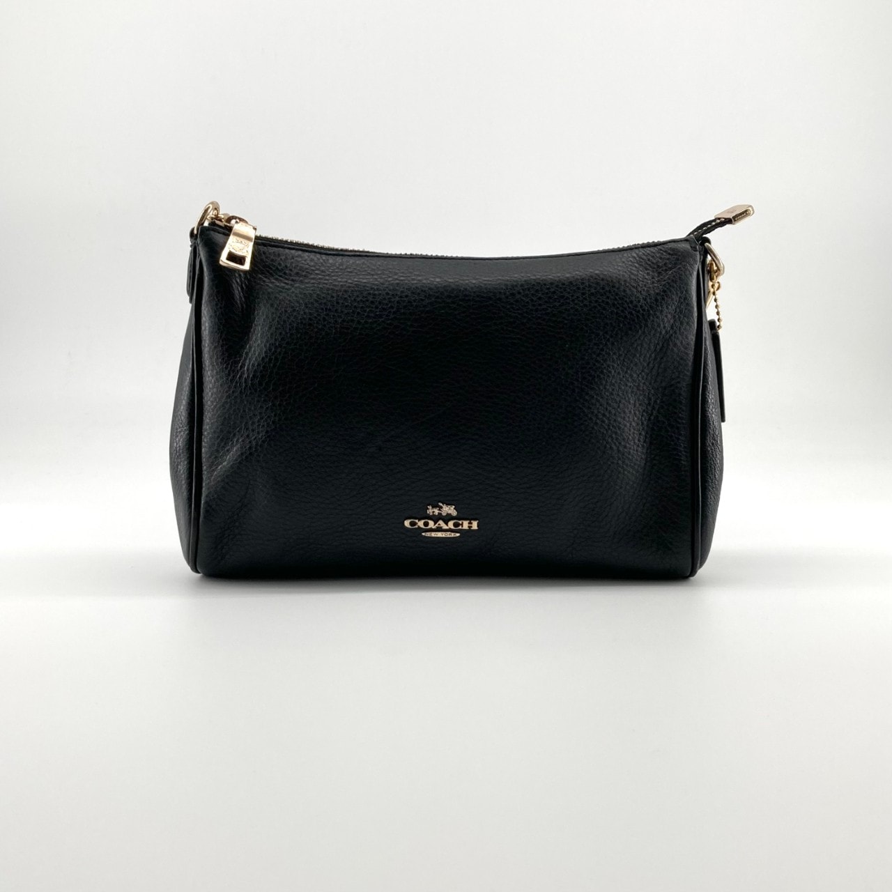 COACH(コーチ) ペブルレザー ゴールドチェーン F36666 ショルダーバッグ ブラック