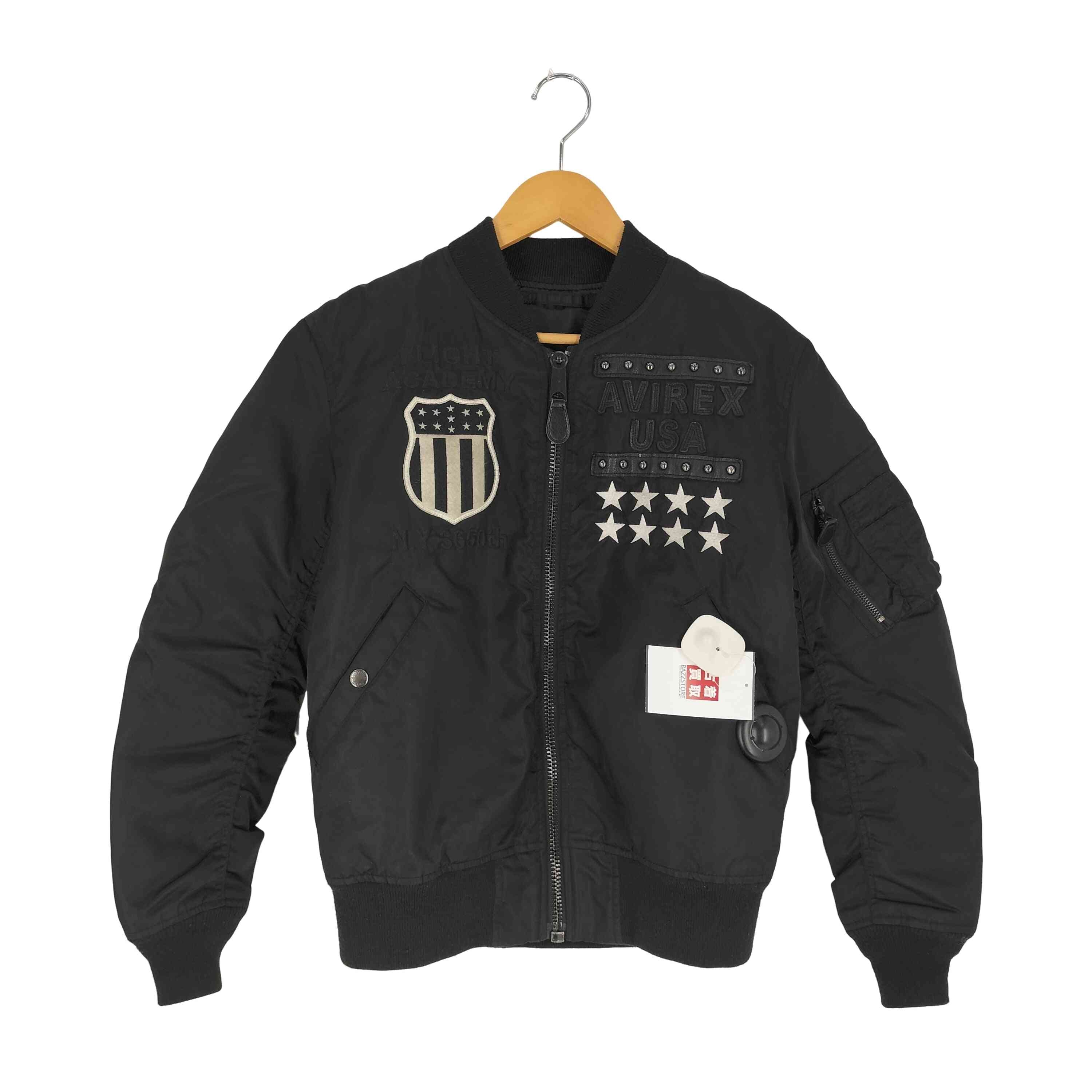 UNITED STATE スタッズ ワッペン 刺繍 リバーシブル MA-1 フライトジャケット【1141167506925】