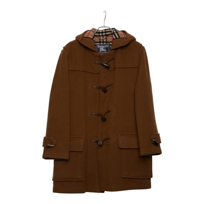 バーバリー ノバチェック SPECIALITY DUFFLE COATING ヴィンテージ ダッフルコート ブラウン ウール メンズ BURBERRY 【中古】