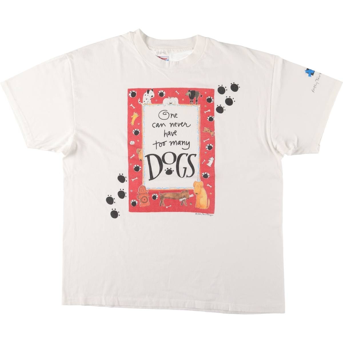 古着 90年代 ヘインズ Hanes 犬柄 プリントTシャツ メンズXL相当 ヴィンテージ/eaa562812