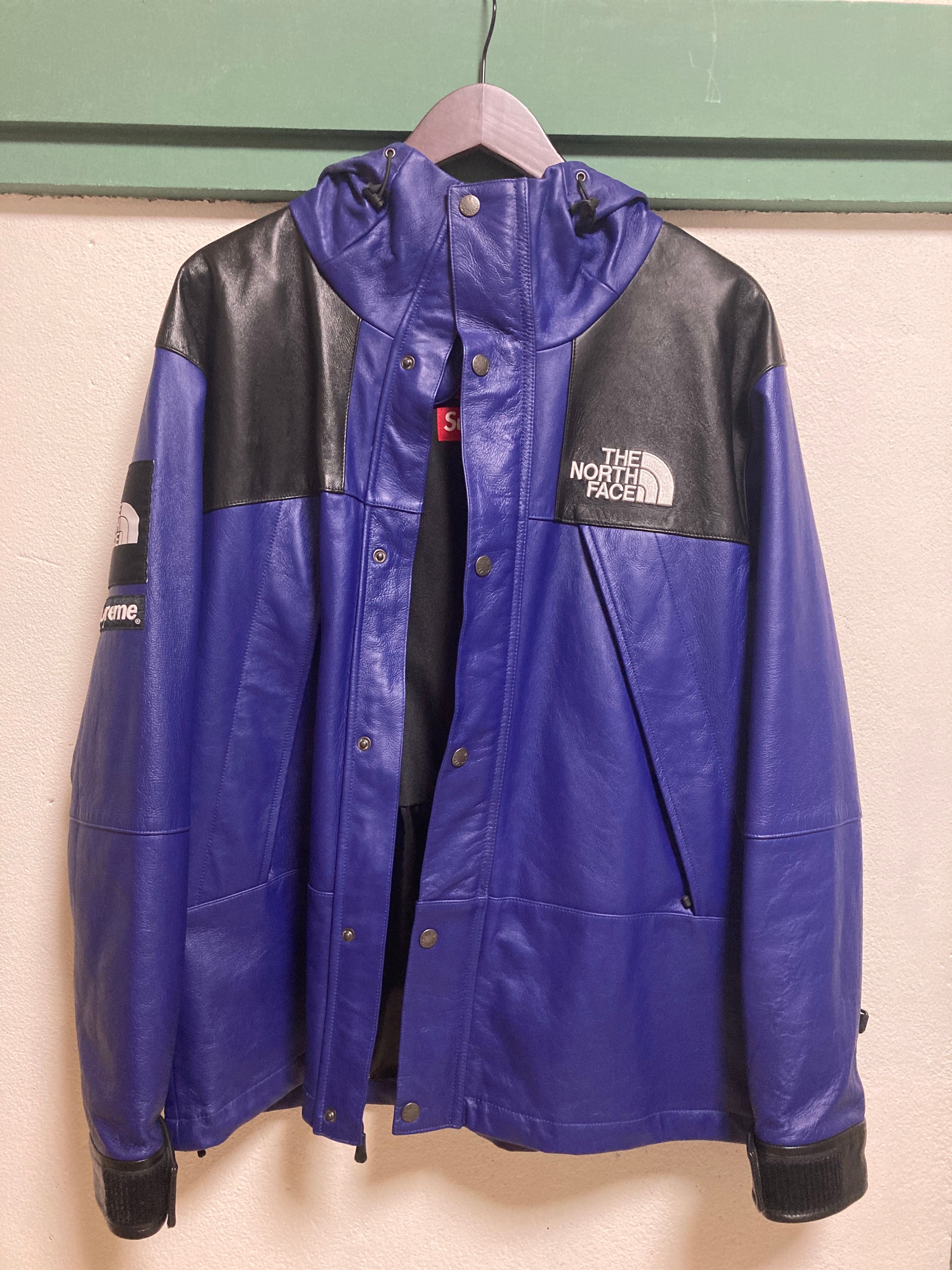 Supreme x The North Face Leather Mountain Parka "Purple"