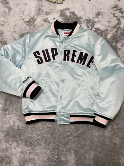 Supreme / Mitchell & Ness® Satin Varsity Jacket "Blue"