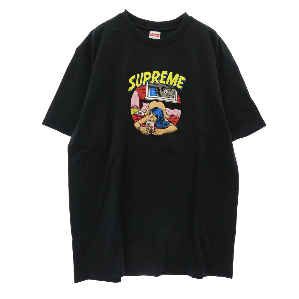 Supreme シュプリーム Tシャツ 25SS Bedroom tee ベッドルーム フロントプリント Tシャツ 半袖 カットソー ブラック系 L【新古品】【未使用】【中古】