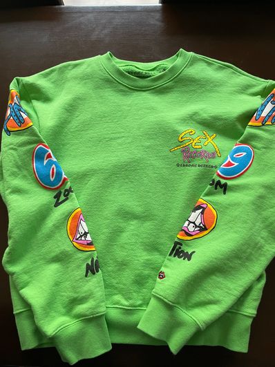 Chrome Hearts Matty Boy Sex Records Crewneck Sweatshirt "Citrus"