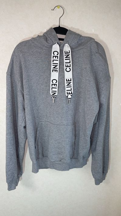 CELINE Loose Sweatshirt / Cotton Fleece "Light Gray"