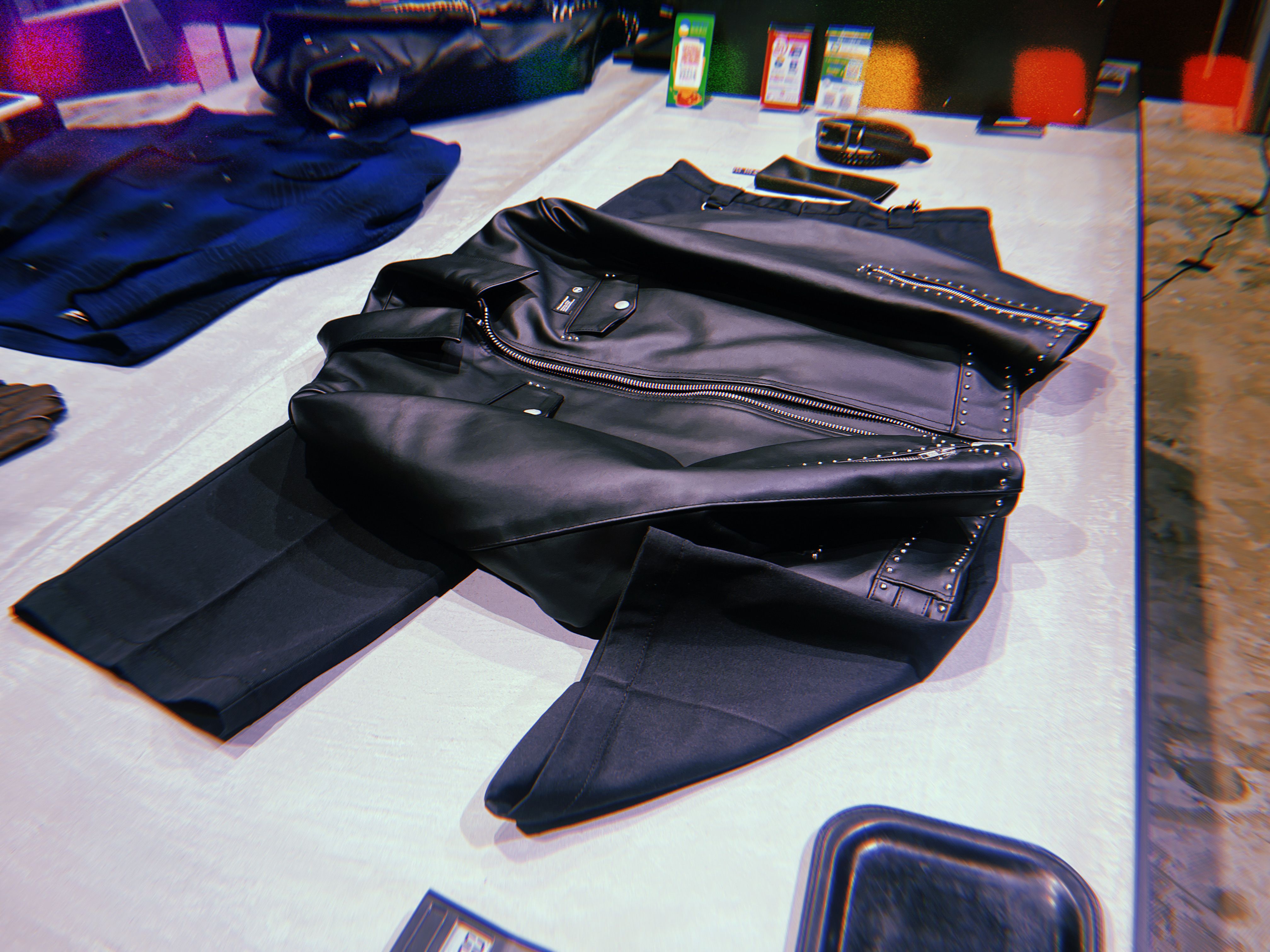 NEIGHBORHOOD Studs Single Leather Jacket "Black"