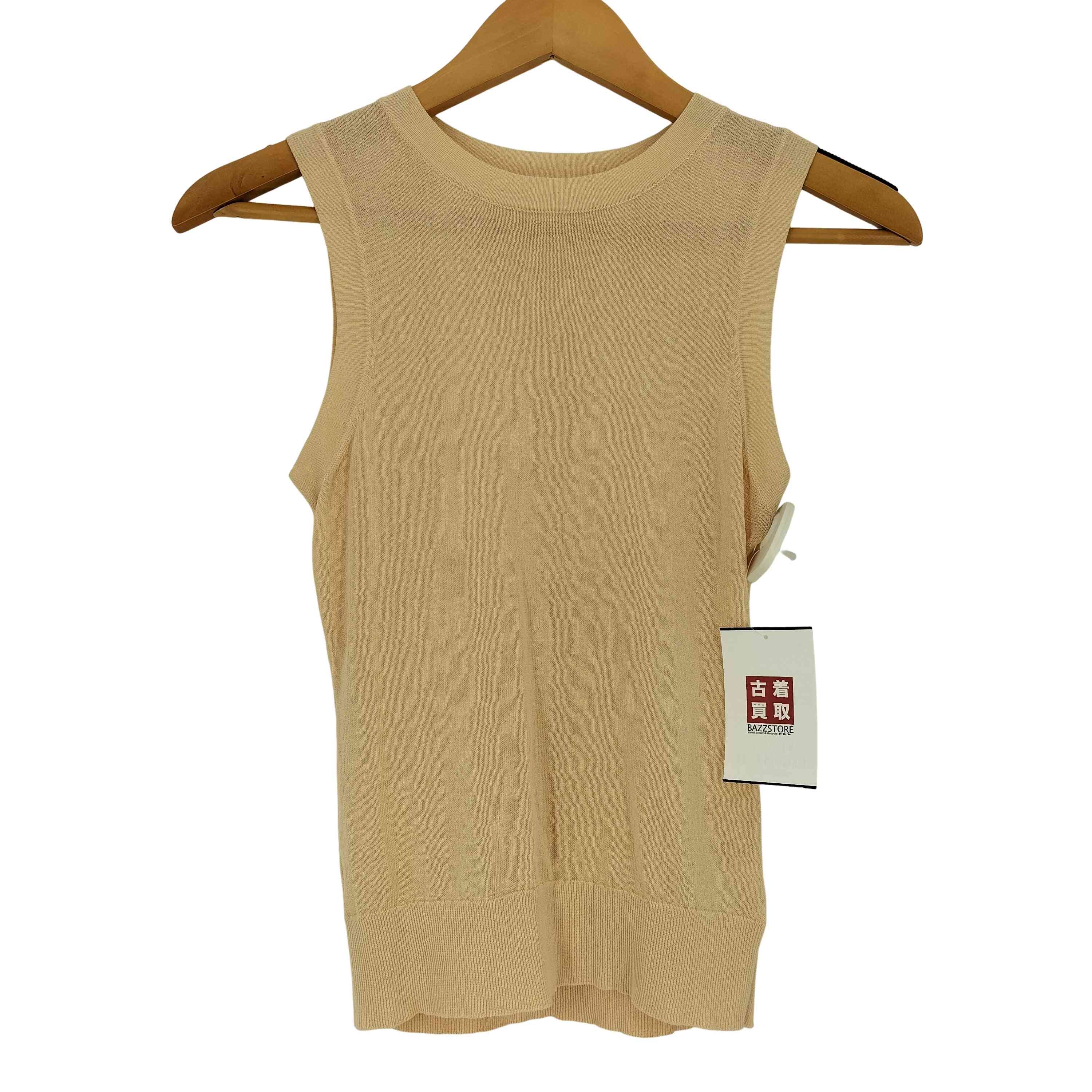 SLEEVELESS SHEER KNIT TOPS スリーブレスシアニットトップス【1143887456894】