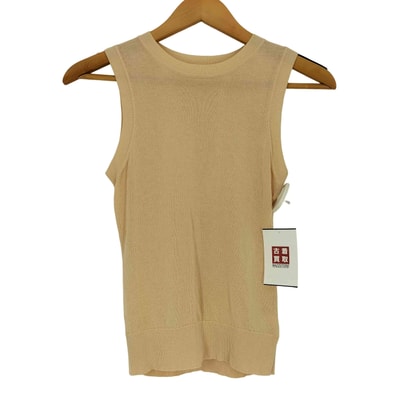 SLEEVELESS SHEER KNIT TOPS スリーブレスシアニットトップス【1143887456894】