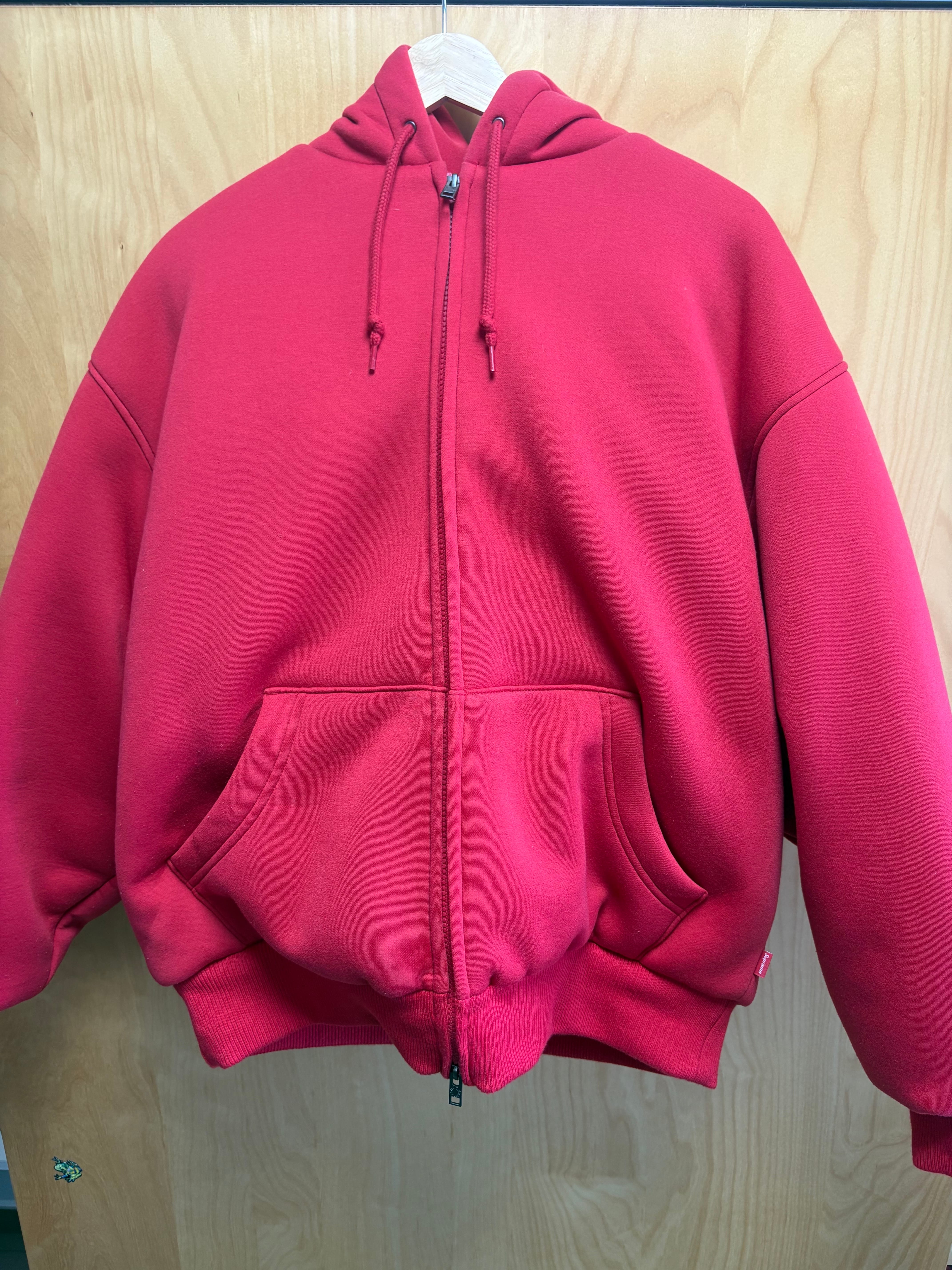Supreme x The North Face Down Filled Zip Up Hooded Sweatshirt "Red"