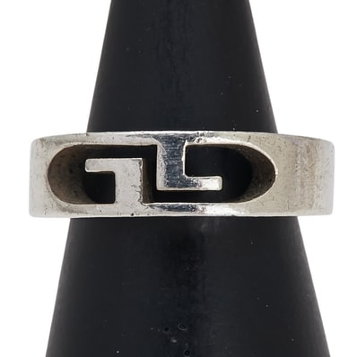 グッチ GG リング 指輪 #11 SV925 シルバー メンズ GUCCI 【中古】