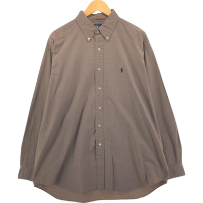 古着 ラルフローレン Ralph Lauren BLAIRE 長袖 ボタンダウンチェックシャツ メンズXL相当/eaa557742