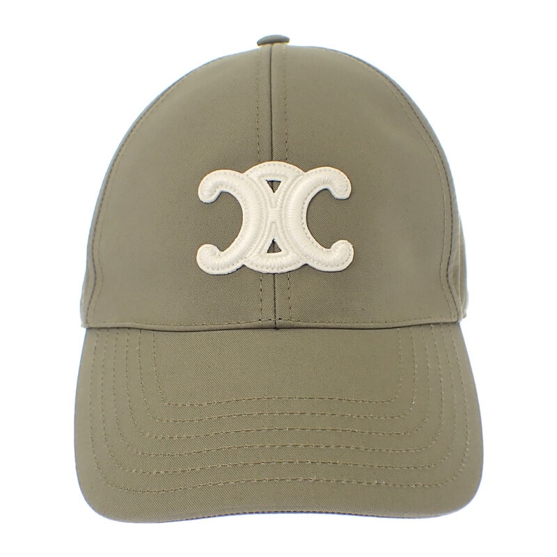 目立った傷や汚れなし】セリーヌ トリオンフ ベースボールキャップ L