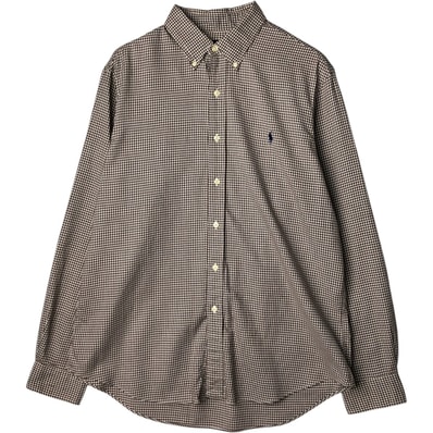 古着 ラルフローレン Ralph Lauren ギンガムチェック 長袖 ボタンダウンチェックシャツ メンズL相当/eaa649275
