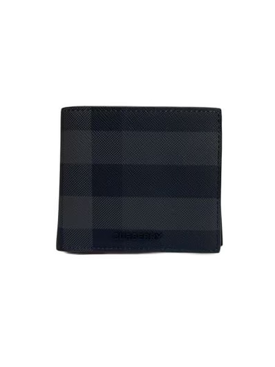 Burberry Check Slim Bifold Wallet "Charcoal"