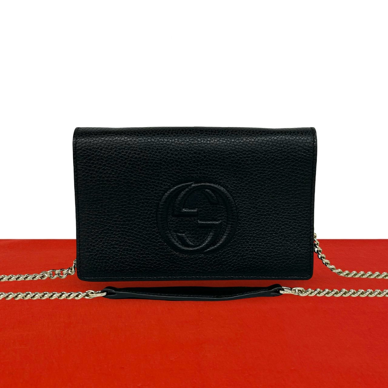 GUCCI グッチ ソーホー インターロッキングG レザー ショルダーバッグ ブラック
69537