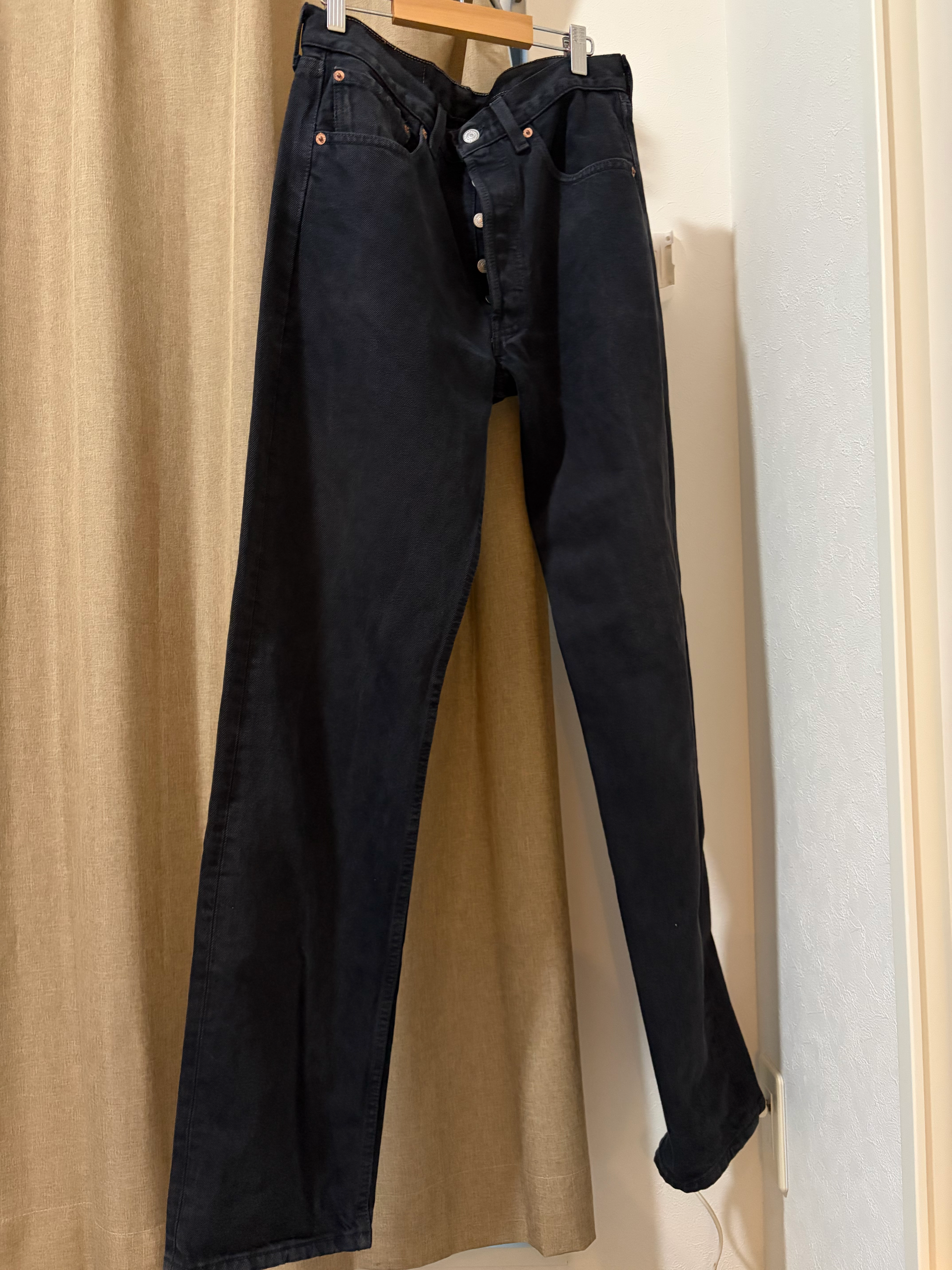 Levi's 501 Button-Fly Straight Jeans "Black Rigid"