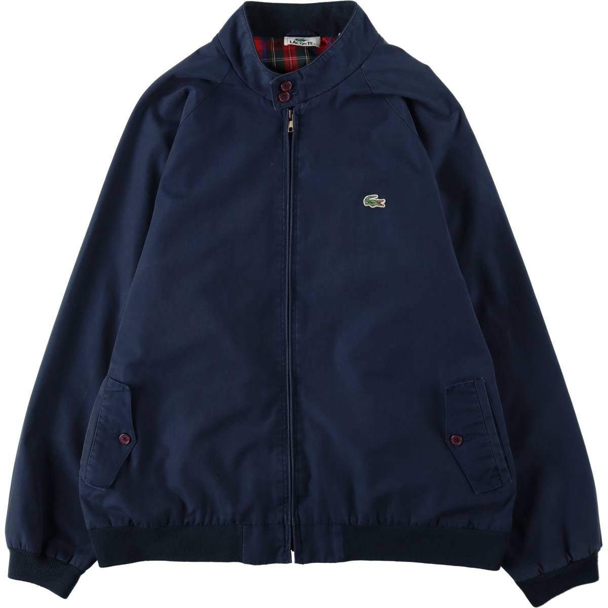 古着 ラコステ LACOSTE ハリントンジャケット スイングトップ メンズXL相当 チェック柄ライナー/eaa629474