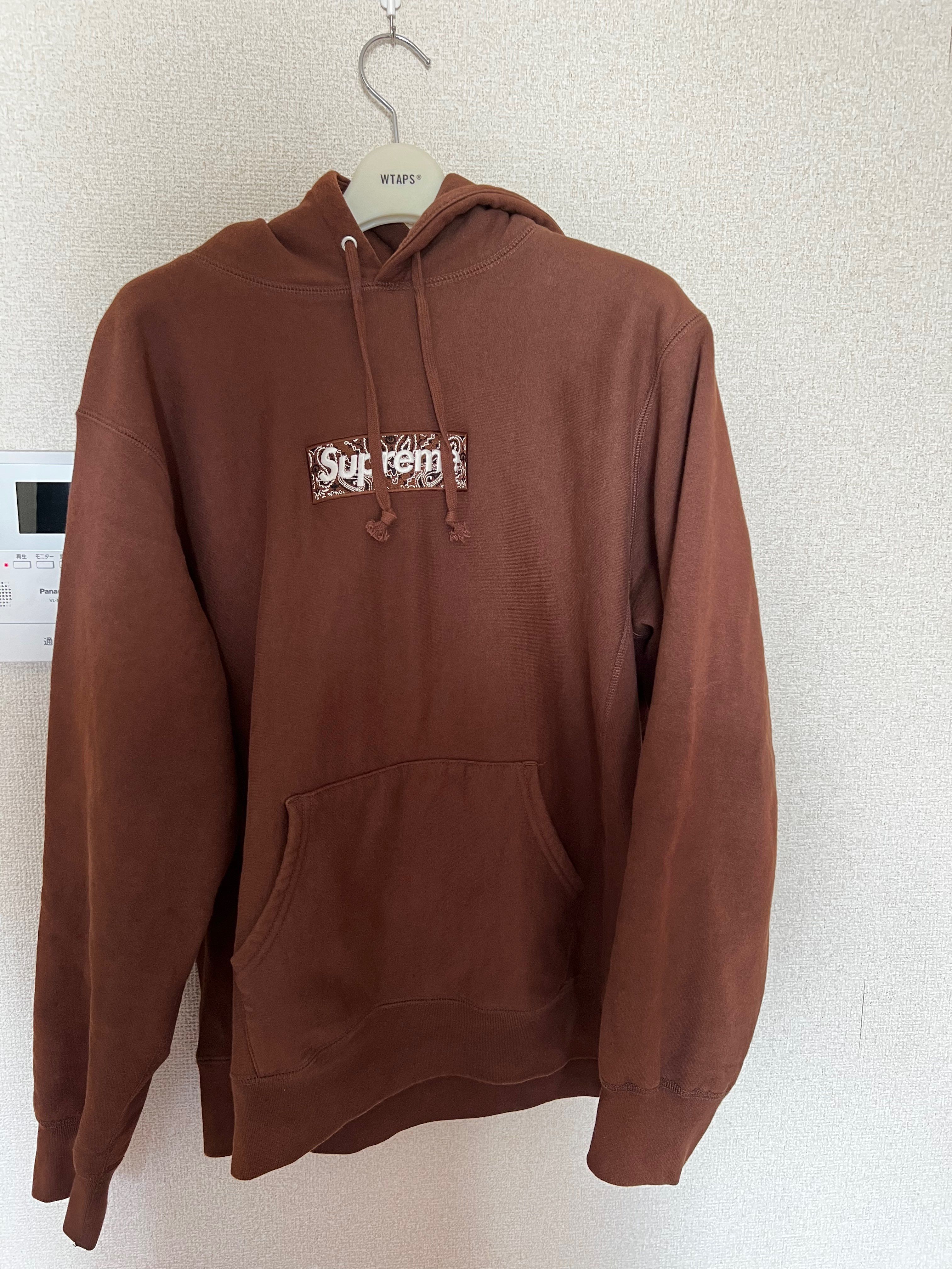 Supreme Bandana Box Logo Hooded Sweatshirt "Brown"