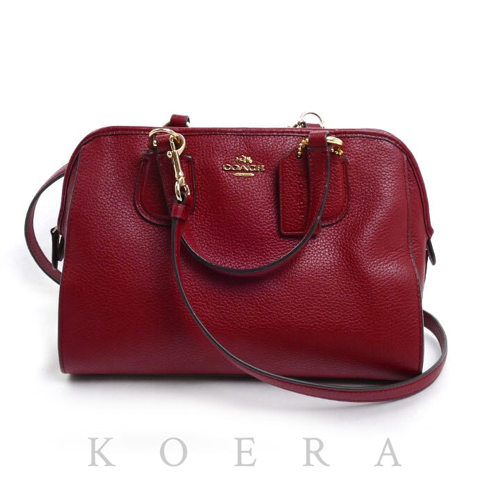 COACH コーチ ミニ ノリータ サッチェル 2Wayショルダーバッグ レッド 33735 レディース【中古】