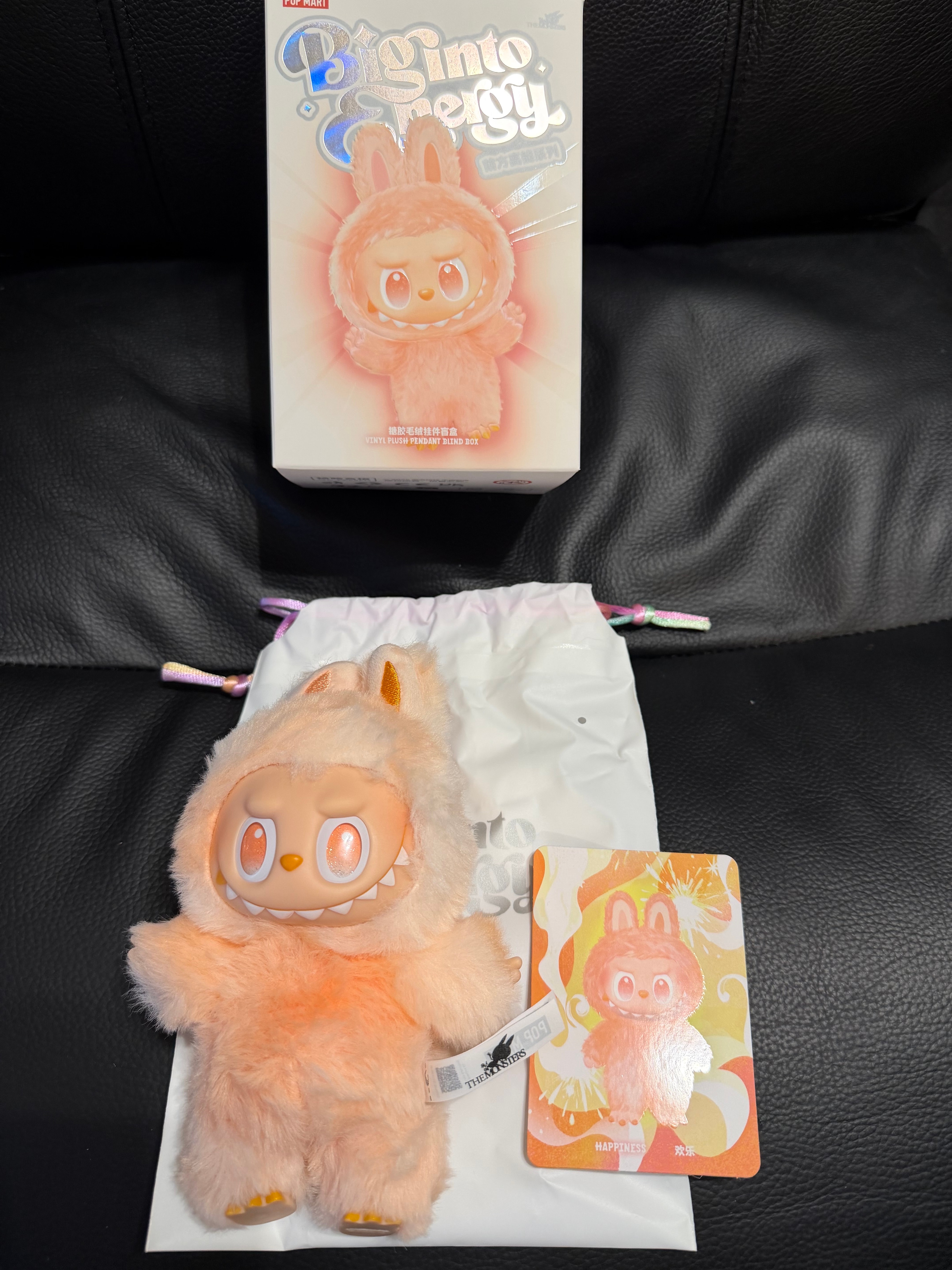 POP MART THE MONSTERS (LABUBU) Big into Energy Series Plush Pendant HAPPINESS