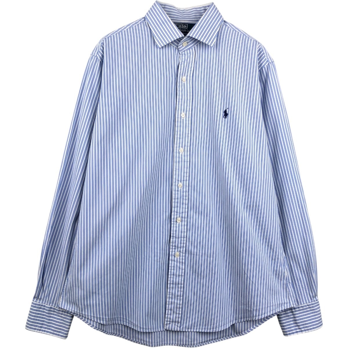 古着 ラルフローレン Ralph Lauren POLO by Ralph Lauren 長袖 コットンストライプシャツ/eaa666374