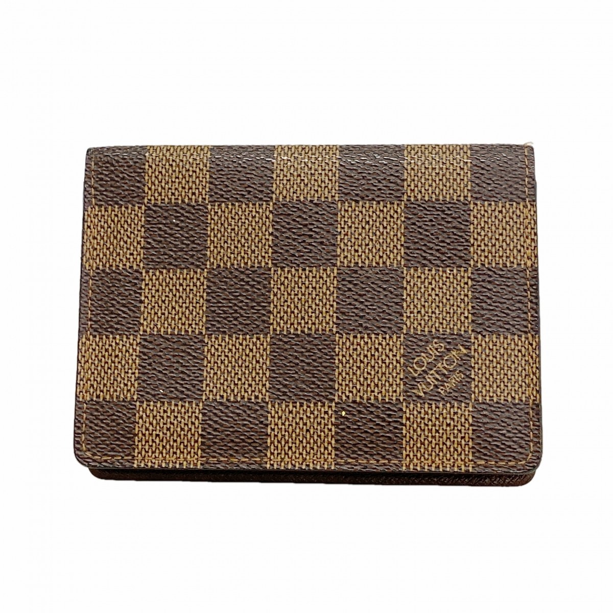 ★SALE【6fd5130-k】ルイヴィトン カードケース ダミエ ポルト2カルトヴェルティカル N60533 エベヌ【中古】メンズ レディース ユニセックス