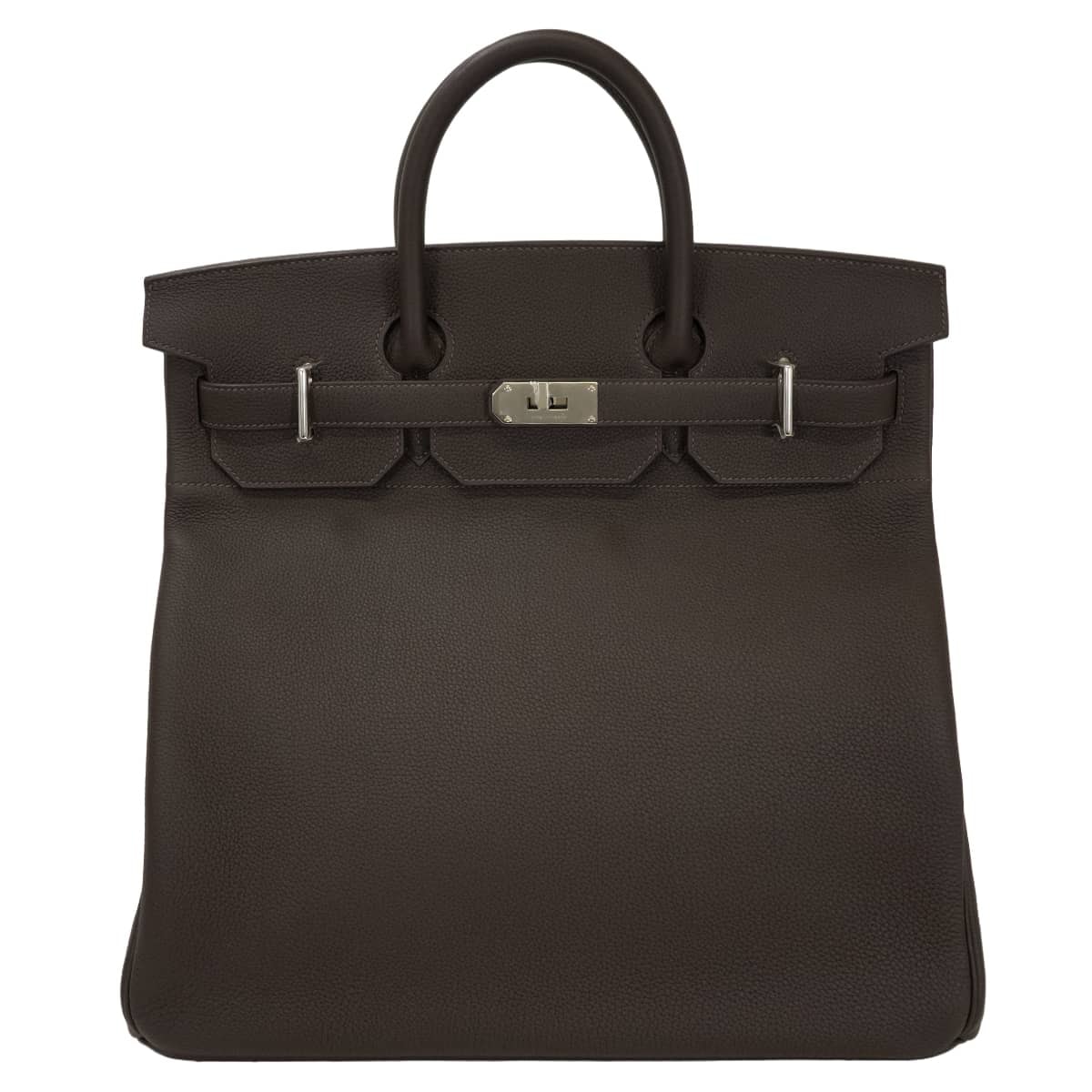 HERMES エルメス ハンドバッグ オータクロア40 ベブラン トゴ シルバー金具 G刻印 新品未使用