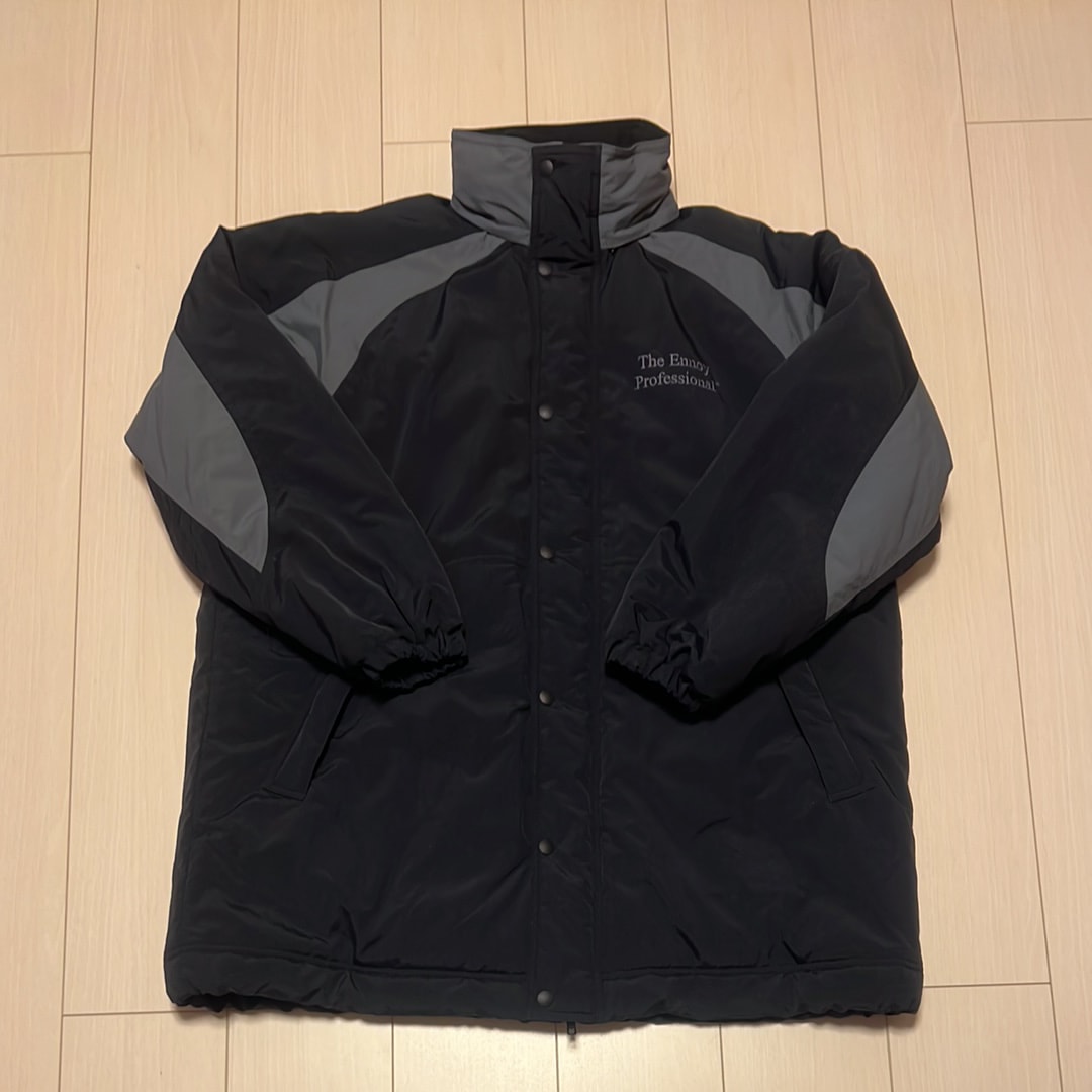 ENNOY Padded Nylon Bench Coat "Black/Gray"