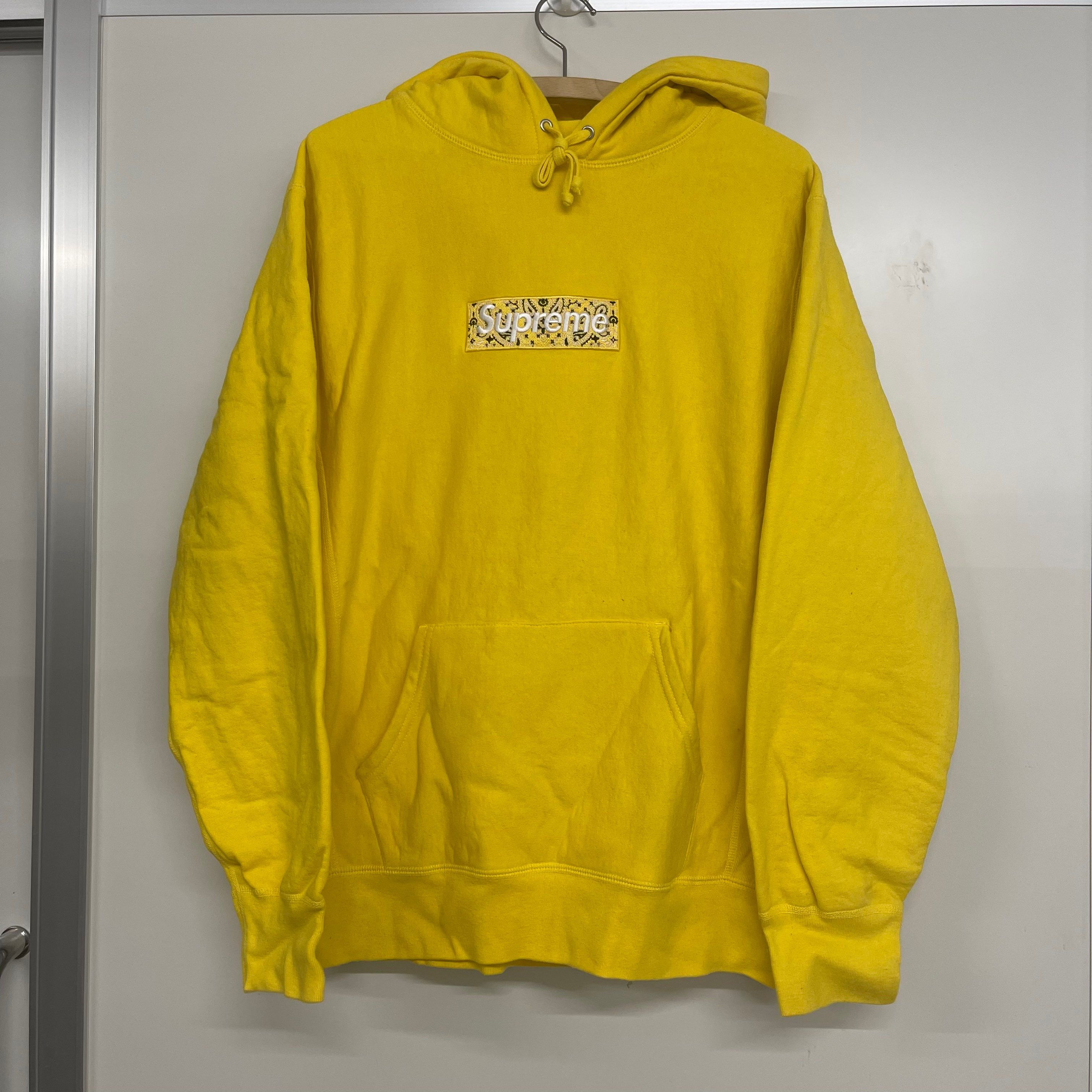 Supreme Bandana Box Logo Hooded Sweatshirt "Yellow"