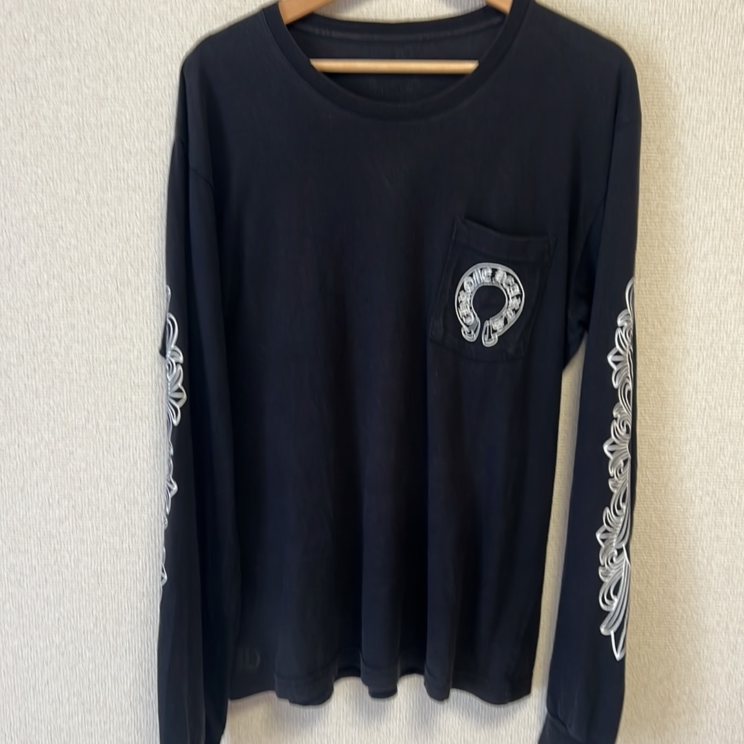 Chrome Hearts Horseshoe Floral Cross L/S T-Shirt "Black"