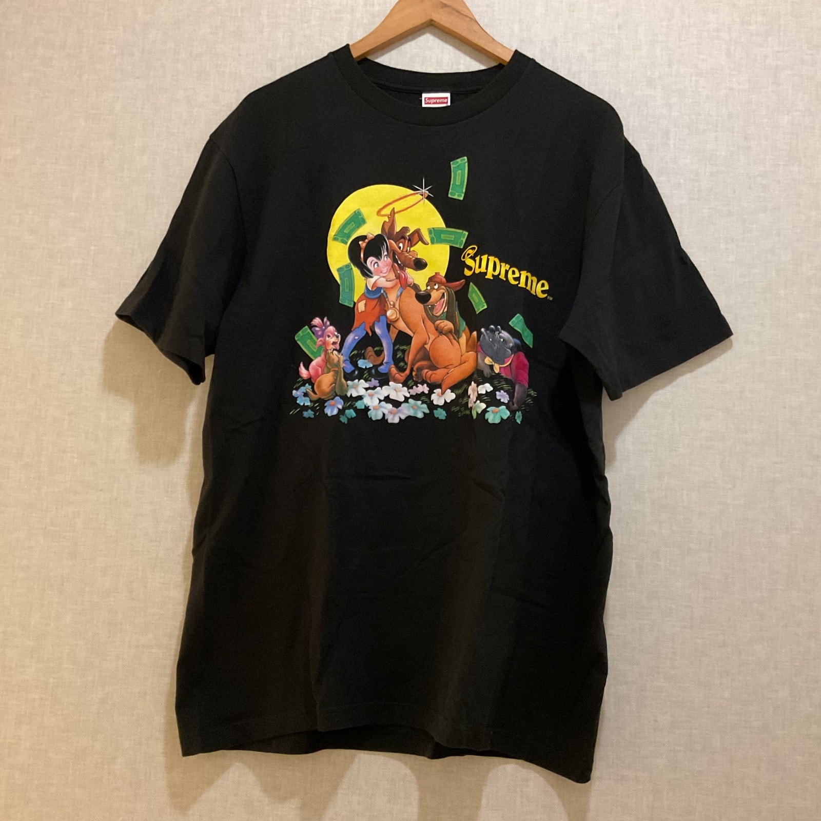 Supreme【シュプリーム】半袖 Tシャツ ブラック ドッグ プリント L