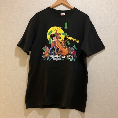 Supreme【シュプリーム】半袖 Tシャツ ブラック ドッグ プリント L
