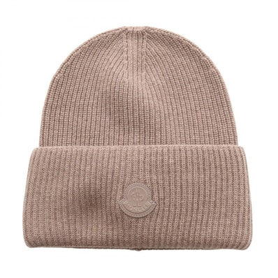 モンクレール MONCLER ロゴワッペン ニットキャップ ニットキャップ 帽子 ウール カシミヤ レディース グレー系 L20933B0002622B 【新品】