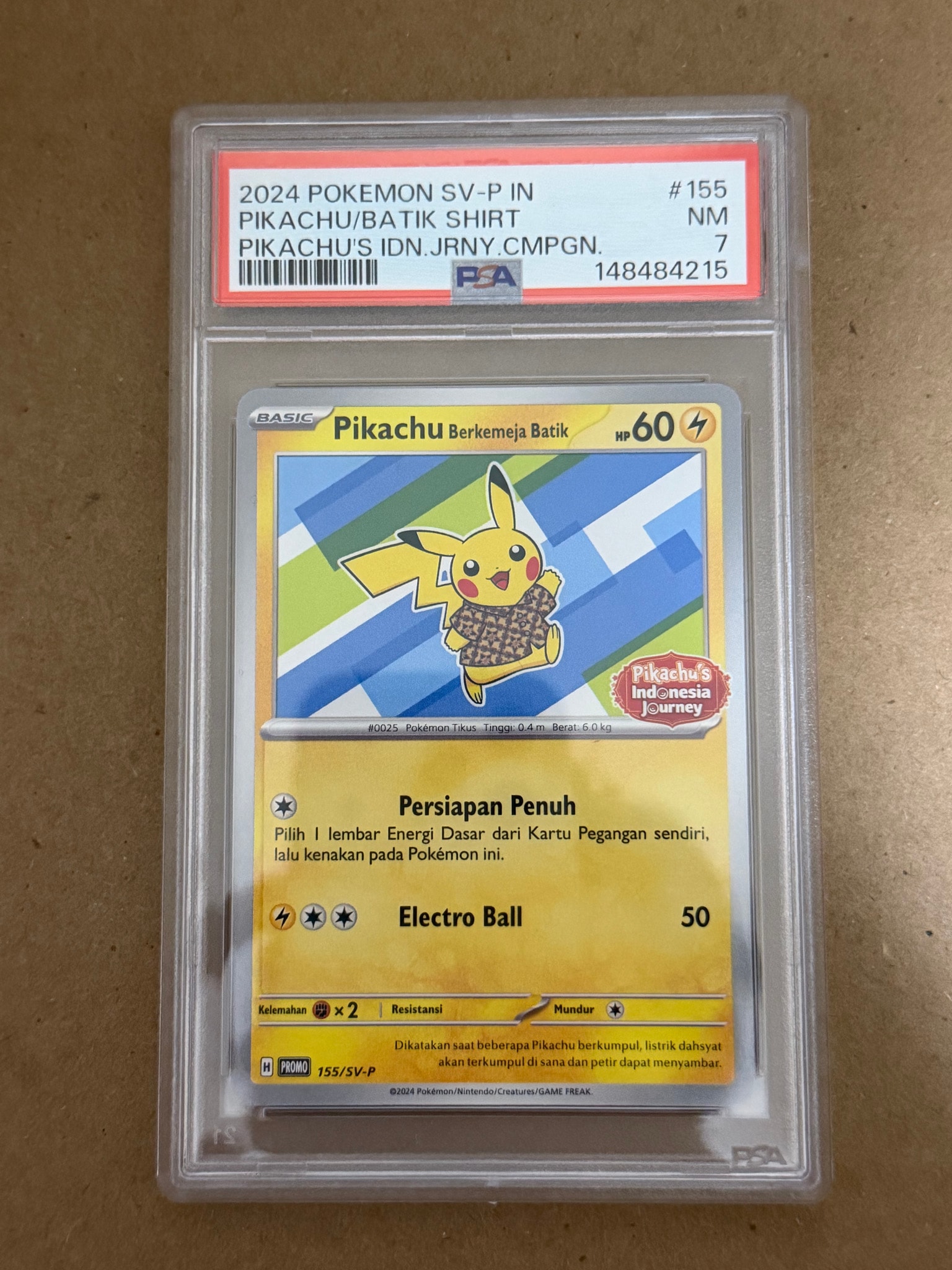 PSA8以下】バティックシャツを着たピカチュウ (ヒトデマン柄) P [SV-P