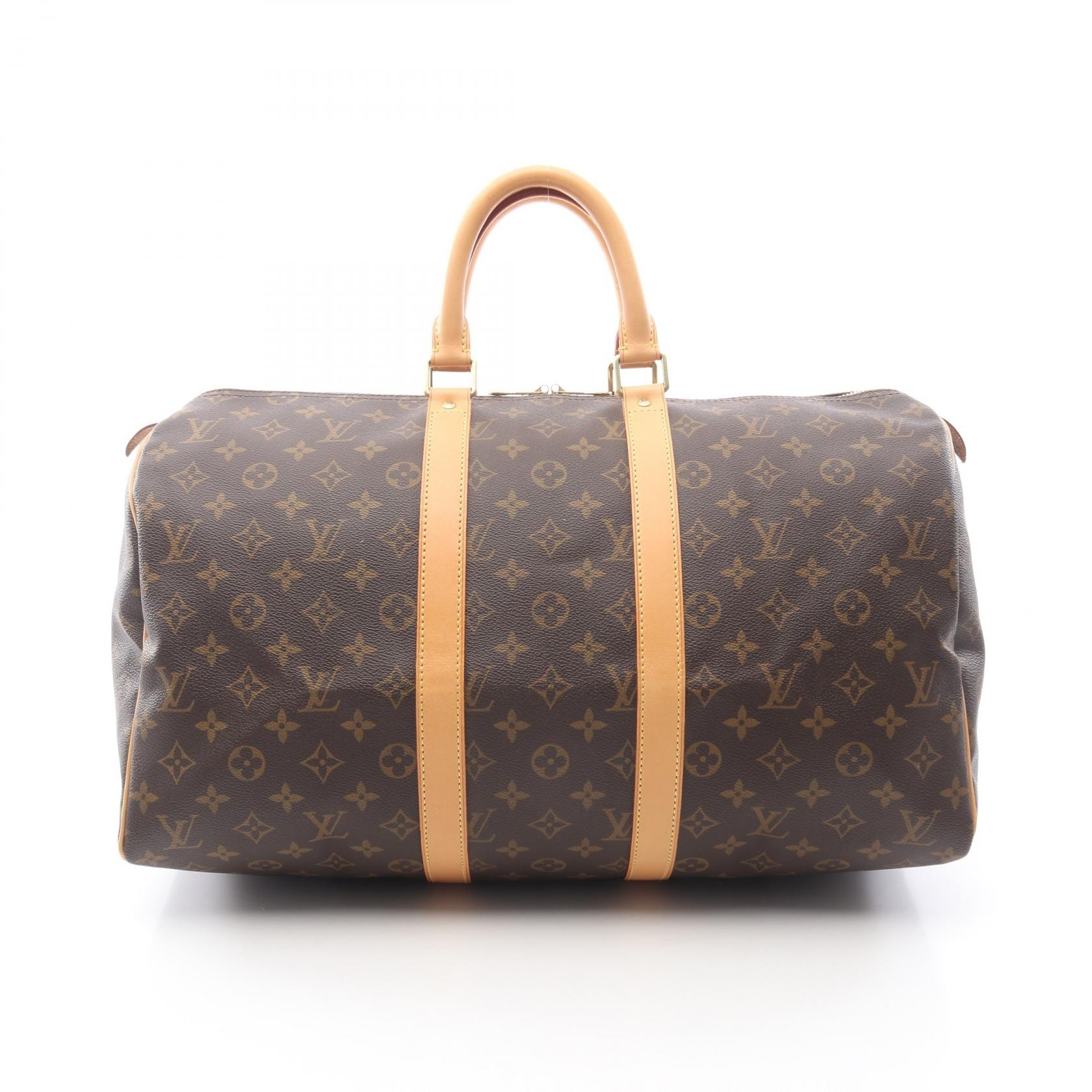 ルイ・ヴィトン LOUIS VUITTON キーポル45 モノグラム ボストンバッグ バッグ PVCコーティングキャンバス レザー モノグラム メンズ レディース ブラウン系 M41428 【中古】