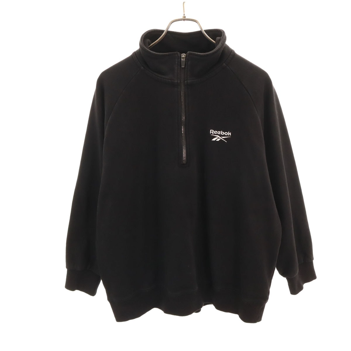 Reebok リーボック 長袖 ハーフジップ スウェット L ブラック