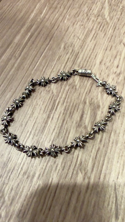 Chrome Hearts Tiny E Ch Plus Bracelet 12Link "Silver"