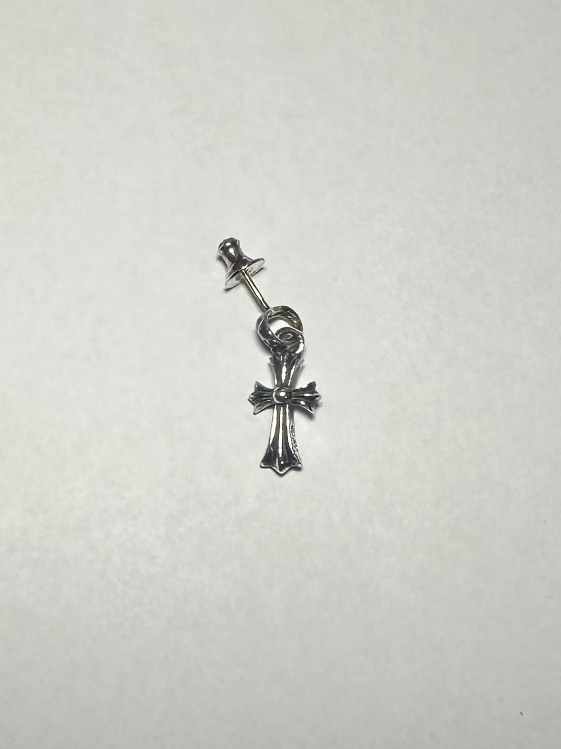 Chrome Hearts CH Cross Baby Fat Earrings "Silver"