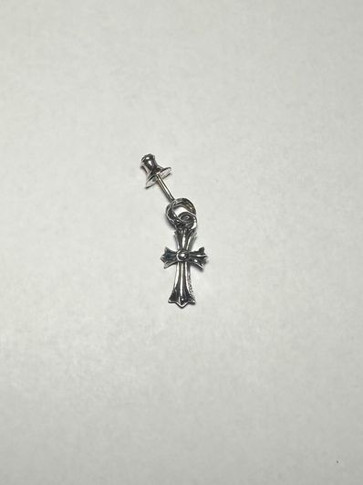 Chrome Hearts CH Cross Baby Fat Earrings "Silver"