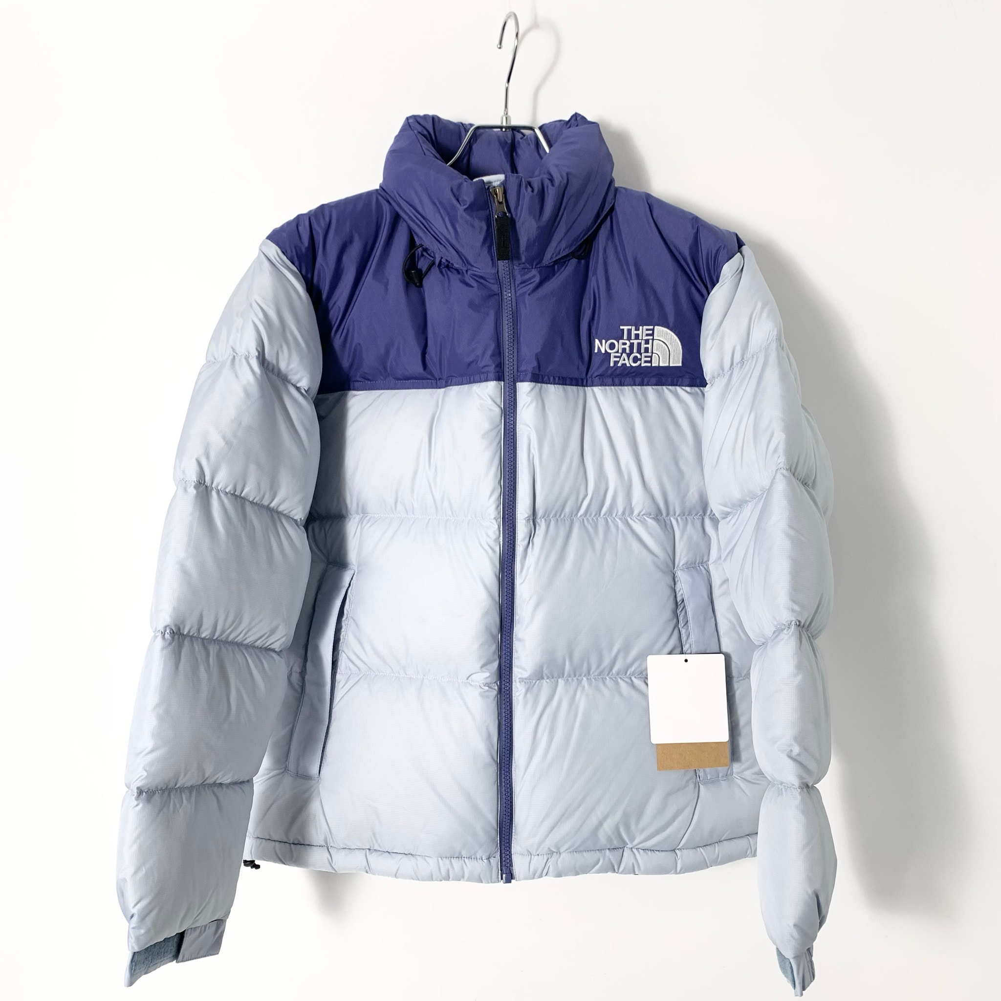 The North Face Short Nuptse Jacket "Cave Blue/Dusty Periwinkle"