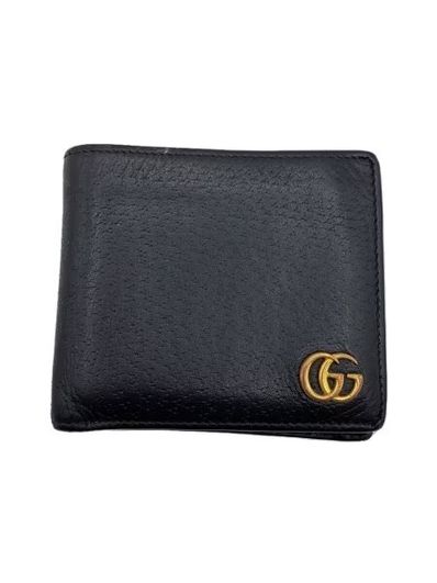 GUCCI GG Marmont Leather Coin Wallet "Black"