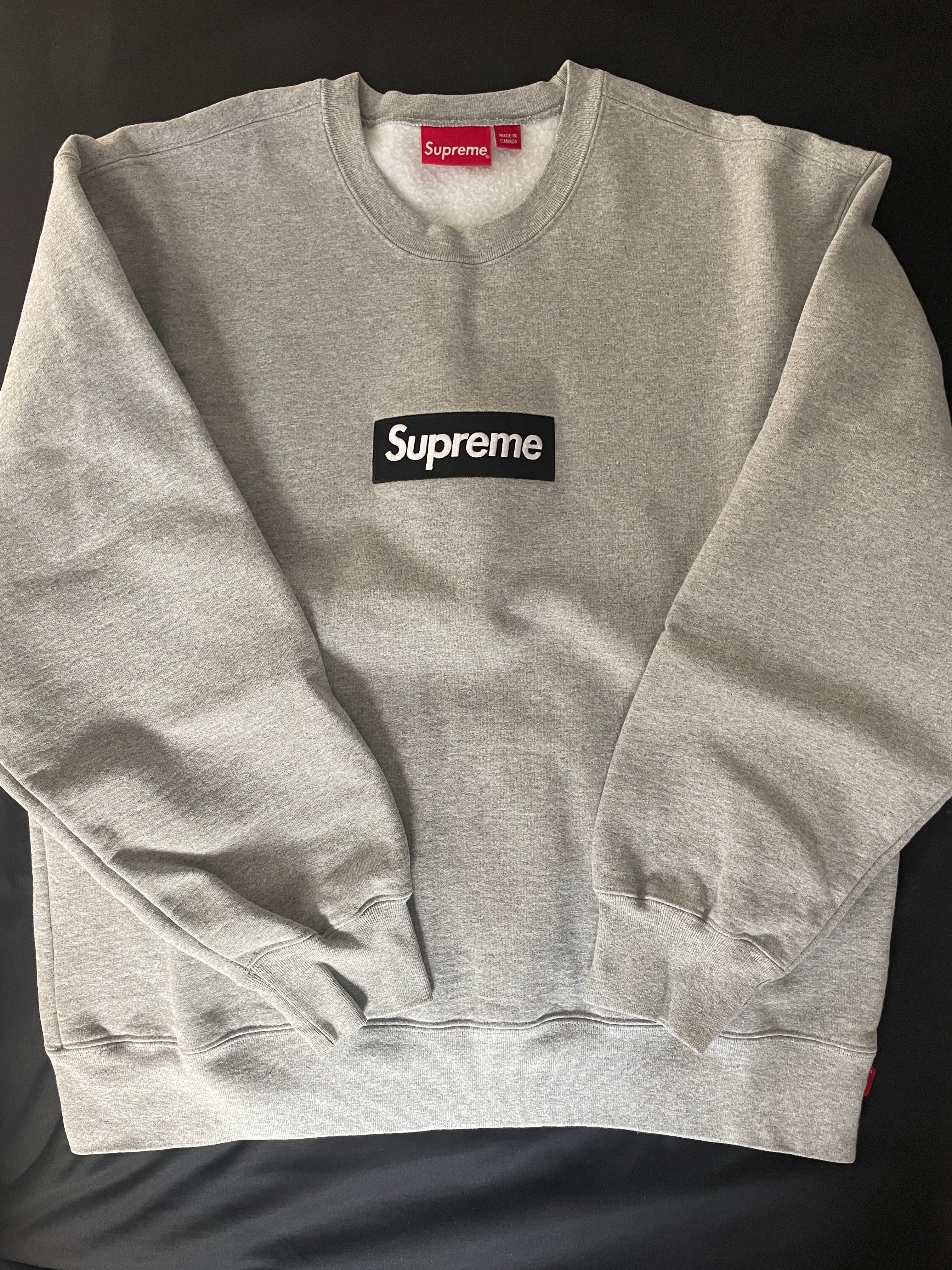 Supreme Box Logo Crewneck "Heather Grey" (22FW)