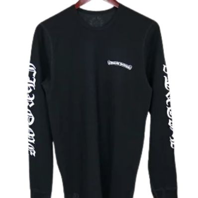 Chrome Hearts Scroll Logo Thermal L/S T-Shirt "Black"