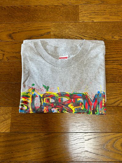 Supreme Paint Logo Tee "Grey"