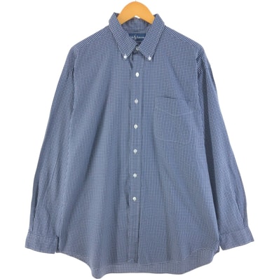 古着 ラルフローレン Ralph Lauren BLAKE 長袖 ボタンダウンチェックシャツ メンズXL相当/eaa520407