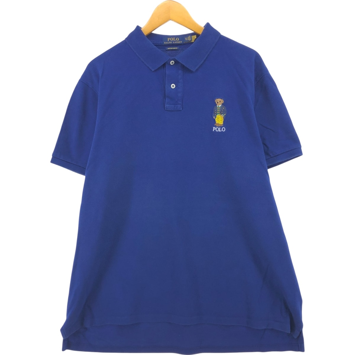 古着 ラルフローレン Ralph Lauren POLO RALPH LAUREN CUSTOM SLIM FIT ポロベア 半袖 ポロシャツ メンズXXL相当/eaa562433