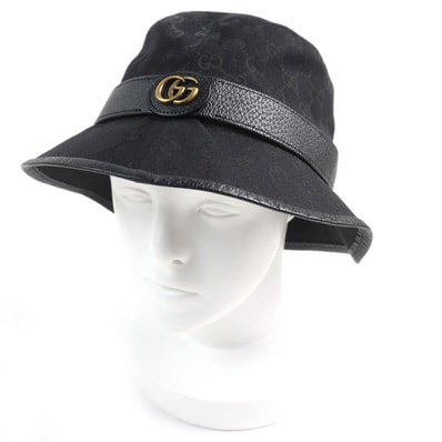 GUCCI GG Canvas Bucket Hut "Black"