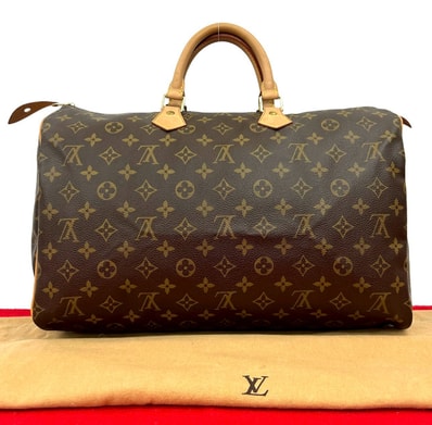 LOUIS VUITTON ルイヴィトン スピーディ 40 モノグラム レザー PVC ボストンバッグ ブラウン
34713