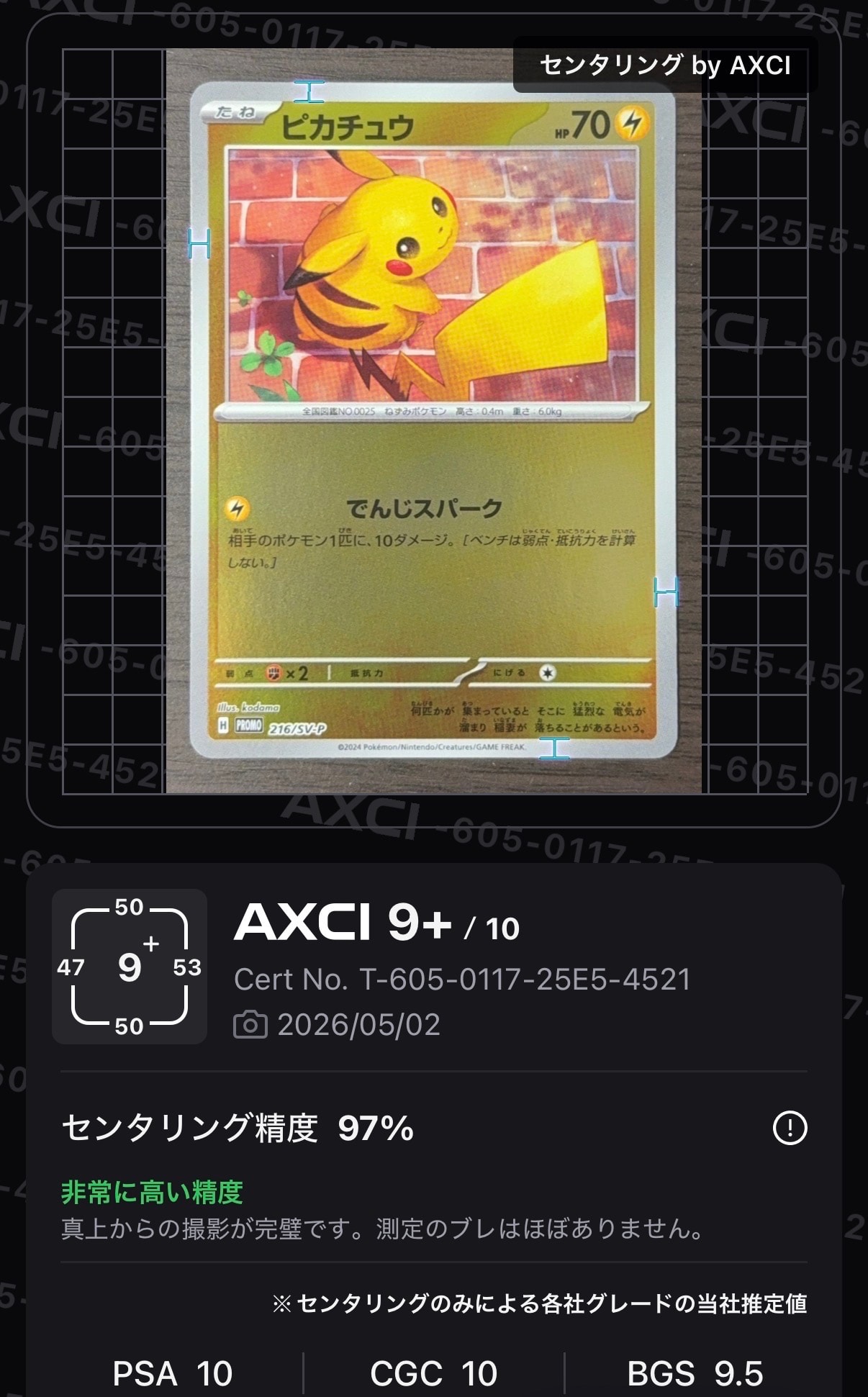 ピカチュウ P [SV-P 216](プロモカードパック「ポケカの夏がキタ!プロモカードGetキャンペーン!」)