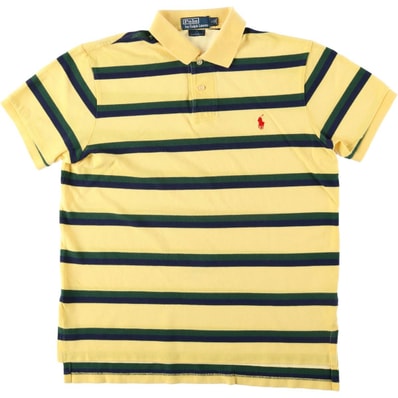 古着 ラルフローレン Ralph Lauren POLO by Ralph Lauren CUSTOM FIT 半袖 ボーダー ポロシャツ メンズL相当/eaa644323